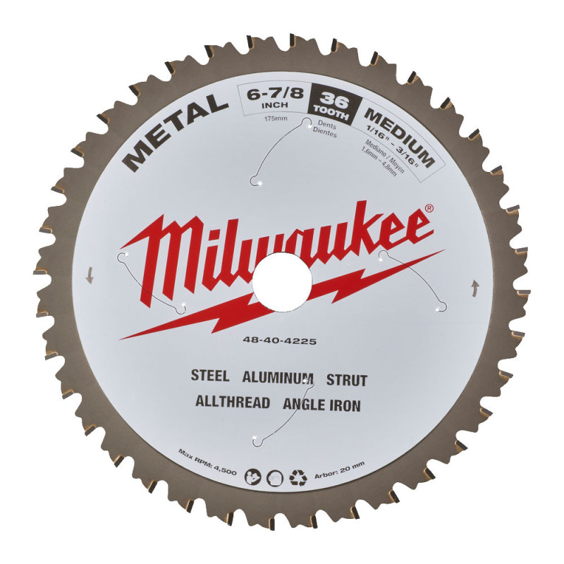 Купити Диск пиляльний по металу PFTE MILWAUKEE, діаметр 174х20х1,6мм, 60 зуб.. Офіційний магазин Мілвокі Україна, фірмова гарантія з доставкою по Украіні