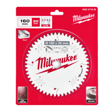 Купити Диск пиляльний по алюмінію Alu PFTE MILWAUKEE, діаметр 160х20х2,2мм, 52 зуб.. Офіційний магазин Мілвокі Україна, фірмова гарантія з доставкою по Украіні