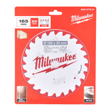 Купити Диск пиляльний по дереву PFTE THIN KERF MILWAUKEE, діаметр 165х20х1,6мм, 24 зуб.. Офіційний магазин Мілвокі Україна, фірмова гарантія з доставкою по Украіні