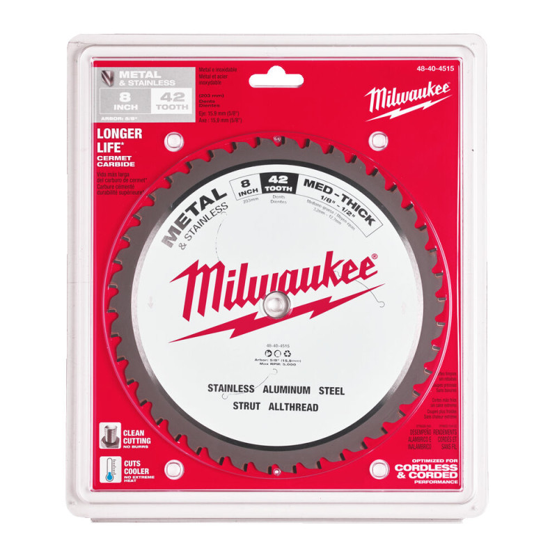 Купити Диск пиляльний по металу MILWAUKEE, діаметр 203х15,8мм, 42 зуб.. Офіційний магазин Мілвокі Україна, фірмова гарантія з доставкою по Украіні