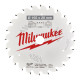 Купити Диск пиляльний по дереву PFTE MILWAUKEE, діаметр 165х20х2,2мм, 24 зуб.. Офіційний магазин Мілвокі Україна, фірмова гарантія з доставкою по Украіні