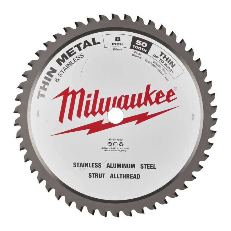 Купити Диск пиляльний по металу MILWAUKEE, діаметр 203х15,8мм, 50 зуб.. Офіційний магазин Мілвокі Україна, фірмова гарантія з доставкою по Украіні