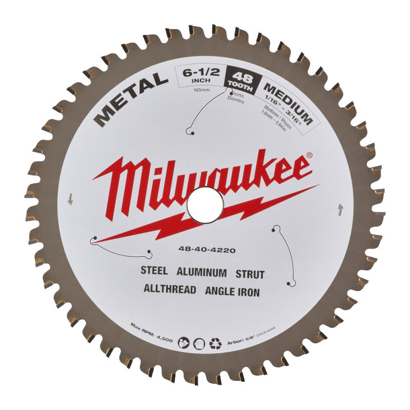 Купити Диск пиляльний по металу MILWAUKEE, діаметр 165х15,87х1,8мм, 50 зуб.. Офіційний магазин Мілвокі Україна, фірмова гарантія з доставкою по Украіні