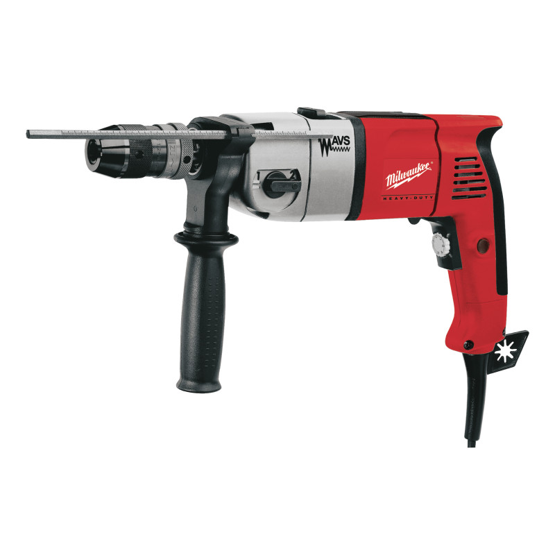Купити Дриль з ударом двошвидкісний MILWAUKEE, PD2E 24 RS, 1010Вт (54Нм) (бічна рукоять, обмежувач глибини, кейс). Офіційний магазин Мілвокі Україна, фірмова гарантія з доставкою по Украіні