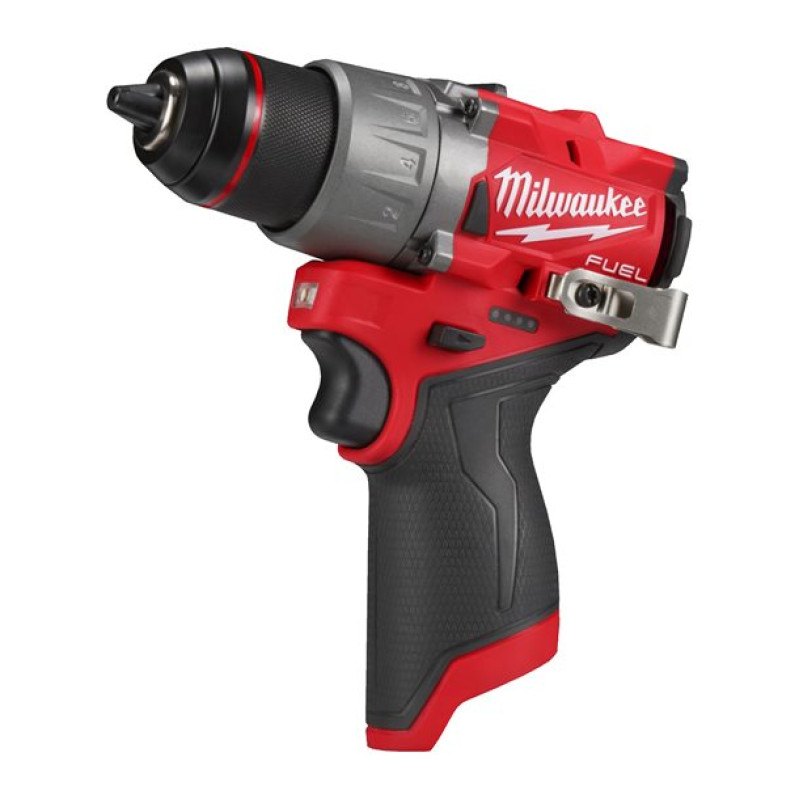 Купити Дриль-шуруповерт акумуляторний безщітковий MILWAUKEE, M12 FDD2-0, 37/45Нм (каркас, кліпса для реміня, картонне пакування). Офіційний магазин Мілвокі Україна, фірмова гарантія з доставкою по Украіні