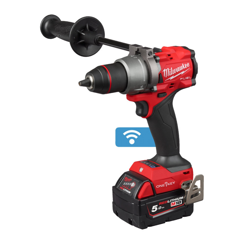 Купити Дриль-шуруповерт акумуляторний безщітковий ударний MILWAUKEE M18 ONEPD3-502X, 158Нм (зарядний пристрій М12-18 FC, 2 акумулятори М18 В5 5Аг, HD кейс). Офіційний магазин Мілвокі Україна, фірмова гарантія з доставкою по Украіні