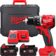 Купити Дриль-шуруповерт акумуляторний безщітковий MILWAUKEE M18 BLDDRC-502С, 60,5Нм (зарядний пристрій М12-18 FС, 2 акумулятори М18 В5 5Аг, кліпса для ременя, кейс). Офіційний магазин Мілвокі Україна, фірмова гарантія з доставкою по Украіні