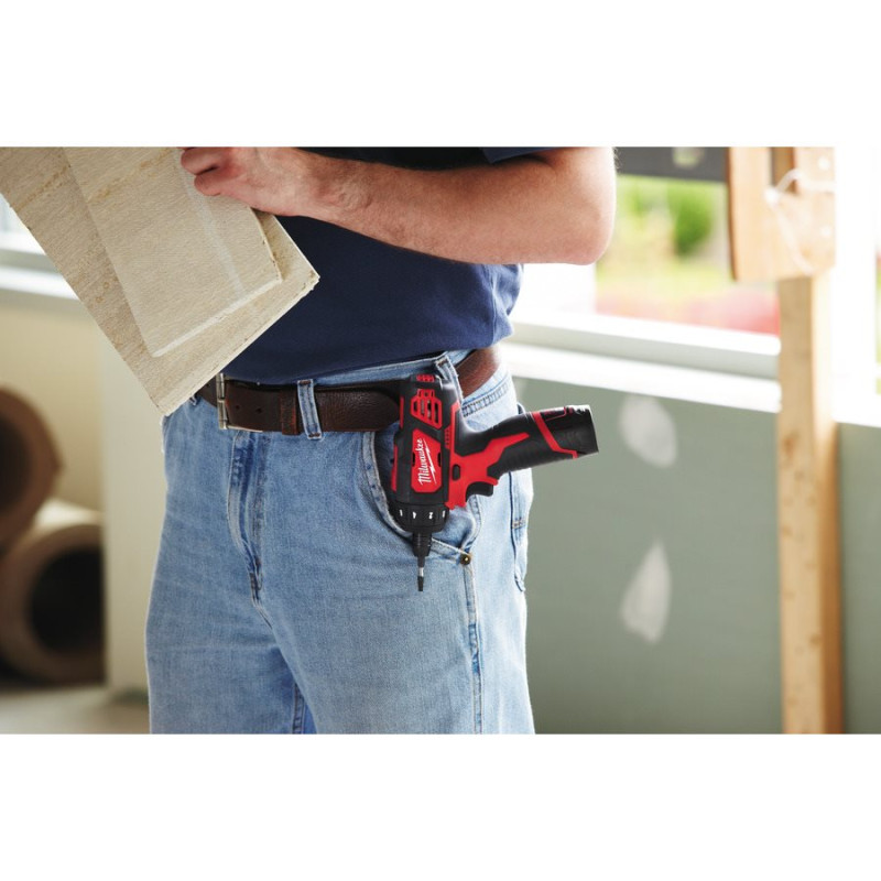 Купити Шуруповерт акумуляторний 1/4'' HEX MILWAUKEE, M12 BD-0 (каркас, кліпса для ременя, картонне пакування). Офіційний магазин Мілвокі Україна, фірмова гарантія з доставкою по Украіні