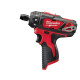 Купити Шуруповерт акумуляторний 1/4'' HEX MILWAUKEE, M12 BD-0 (каркас, кліпса для ременя, картонне пакування). Офіційний магазин Мілвокі Україна, фірмова гарантія з доставкою по Украіні