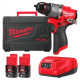 Купити Дриль-шуруповерт акумуляторний безщітковий MILWAUKEE, M12 FDD2-202X (зарядний пристрій С12 С, 2 акумулятори М12 В2 2Аг, кліпса для ременя, HDкейс). Офіційний магазин Мілвокі Україна, фірмова гарантія з доставкою по Украіні