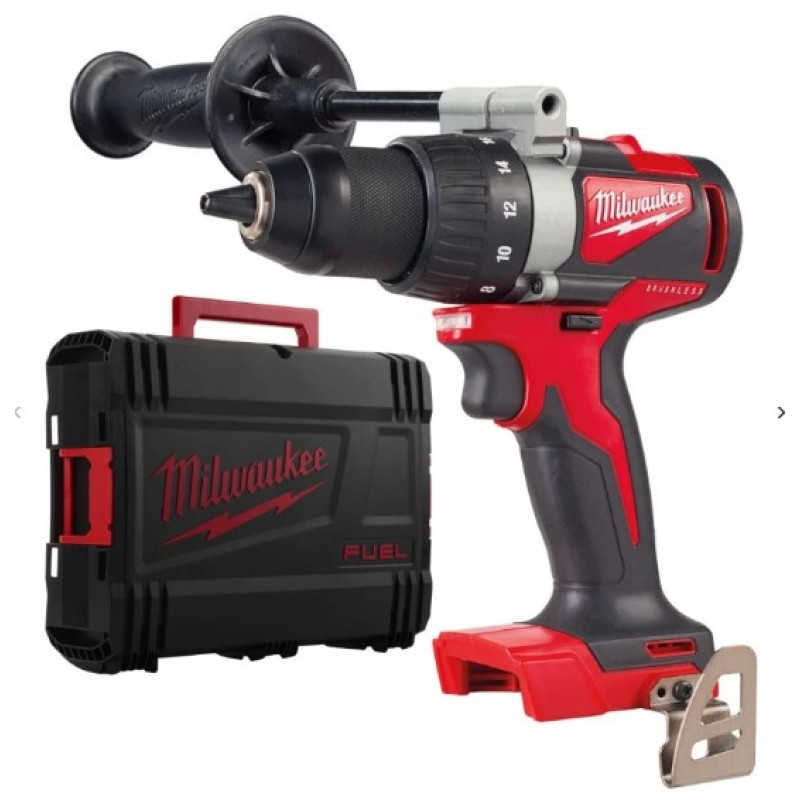 Купити Дриль-шуруповерт акумуляторний безщітковий MILWAUKEE, M18 BLDD2-0X, 82Нм (каркас, кліпса на ремень, HDкейс). Офіційний магазин Мілвокі Україна, фірмова гарантія з доставкою по Украіні
