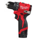 Купити Дриль-шуруповерт акумуляторний безщітковий MILWAUKEE M12 BLDDRC-202C, 40Нм (зарядний пристрій С12, 2 акумулятори М12 В2 2Аг, кліпса для ременя, кейс). Офіційний магазин Мілвокі Україна, фірмова гарантія з доставкою по Украіні