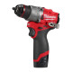 Купити Дриль-шуруповерт з ударом акумуляторний безщітковий MILWAUKEE, M12 FPD2-202X, 37Нм (зарядний пристрій С12 С, 2 акумулятори М12 В2 2Аг, кліпса для ременя, HDкейс). Офіційний магазин Мілвокі Україна, фірмова гарантія з доставкою по Украіні