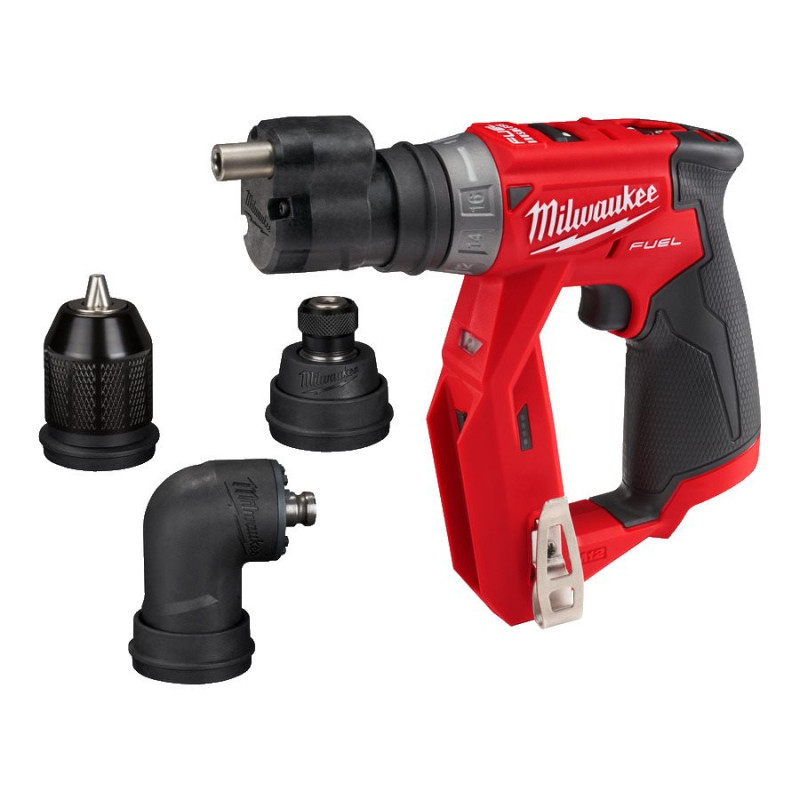 Купити Дриль-шурупокрут акумуляторний MILWAUKEE, M12 FDDXKIT-0X, 34Нм (4 насадки FIXTEC, кліпса для ременя, HD кейс). Офіційний магазин Мілвокі Україна, фірмова гарантія з доставкою по Украіні