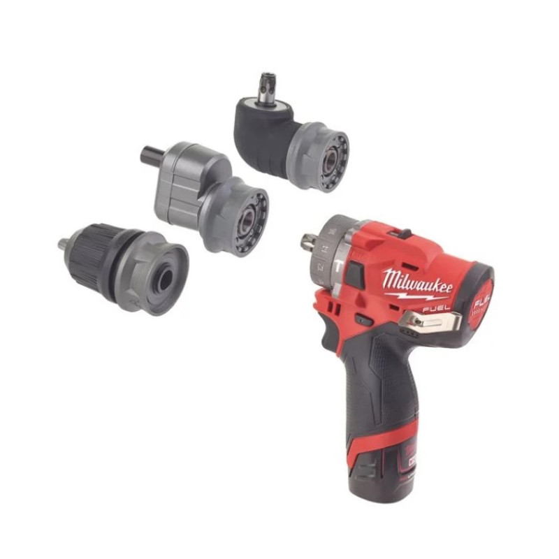 Купити Дриль-шурупокрут з ударом акумуляторний безщітковий MILWAUKEE, M12 FPDXKIT-202X, 37Нм (зарядний пристрій С12 С, 2 акумулятори М12 В2 2Аг, 2 насадки, клипса для ременя, HDкейс). Офіційний магазин Мілвокі Україна, фірмова гарантія з доставкою по Украіні