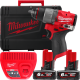 Купити Дриль-шурупокрут акумуляторний безщітковий MILWAUKEE, M12 FDD2-602X (зарядний пристрій С12 С, 2 акумулятори М12 В6 6Аг, кліпса для реміня, HDкейс). Офіційний магазин Мілвокі Україна, фірмова гарантія з доставкою по Украіні