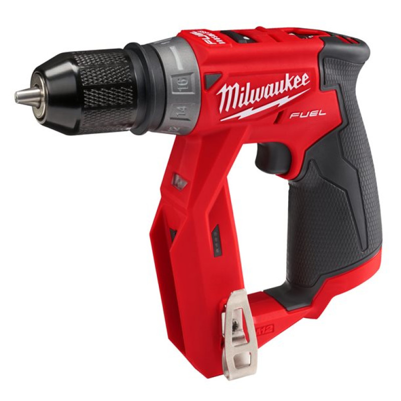 Купити Дриль-шуруповерт акумуляторний безщітковий MILWAUKEE, M12 FDDX-0, 34Нм (каркас без насадок, кліпса для ременя). Офіційний магазин Мілвокі Україна, фірмова гарантія з доставкою по Украіні