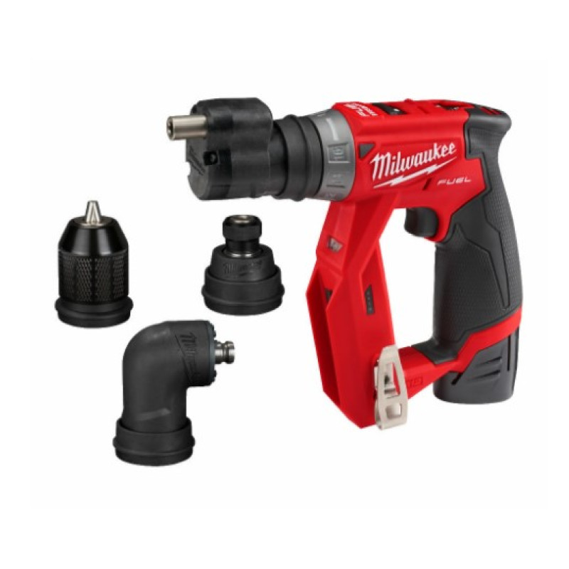 Купити Дриль-шуруповерт акумуляторний безщітковий MILWAUKEE, M12 FDDXKIT-202X, 34Нм (зарядний пристрій С12 С, 2 акумулятор М12 В2 2Аг, 4 насадки, кліпса для ременя, HDкейс). Офіційний магазин Мілвокі Україна, фірмова гарантія з доставкою по Украіні