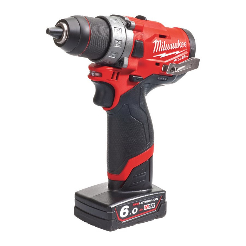 Купити Дриль-шуруповерт акумуляторний безщітковий MILWAUKEE, M12 FDD-0, 44Нм (каркас, кліпса для ременя, картонне пакування). Офіційний магазин Мілвокі Україна, фірмова гарантія з доставкою по Украіні