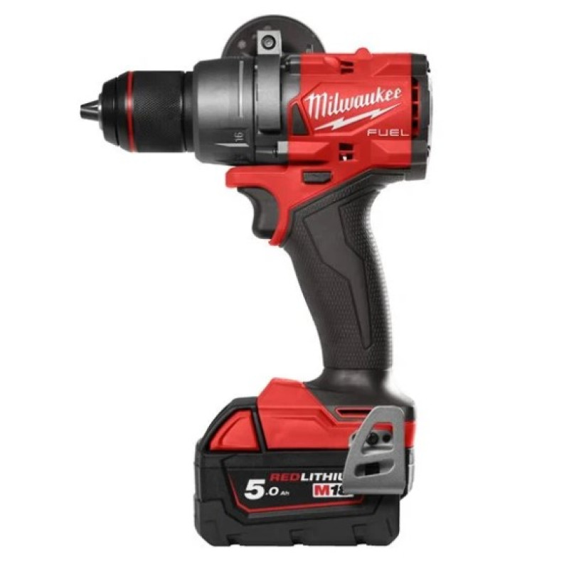 Купити Дриль-шуруповерт з ударом акумуляторний безщітковий MILWAUKEE, M18 FPD3-502X, 158Нм (зарядний пристрій М12-18 FC, 2 акумулятори М18 В5 5Аг, кліпса для ременя, бічна рукоять,HDкейс). Офіційний магазин Мілвокі Україна, фірмова гарантія з доставкою по Украіні
