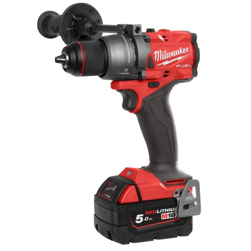 Купити Дриль-шуруповерт акумуляторний безщітковий MILWAUKEE, M18 FDD3-402C, 158Нм (зарядний пристрій М12-18 С, 2 акумулятори М18 В4 4Аг, кліпса для ременя, бічна рукоять, кейс). Офіційний магазин Мілвокі Україна, фірмова гарантія з доставкою по Украіні