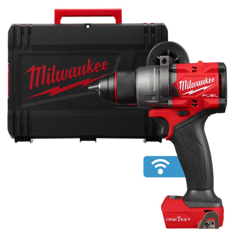 Купити Дриль-шуруповерт акумуляторний безщітковий MILWAUKEE, M18 ONEDD3-0X, 158Нм (каркас, кліпса для ременя, бічна рукоять, HDкейс). Офіційний магазин Мілвокі Україна, фірмова гарантія з доставкою по Украіні
