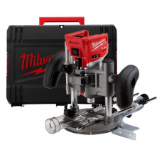Купити Фрезер кромкувальний акумулятрний MILWAUKEE, M18 FTR8-0X, цанга 6/8мм (насадки для відалення пилу 2шт, накладка 146мм, цанга 1х6мм та 1х8мм, занурювальна підошва, паралельний упор. HDкейс). Офіційний магазин Мілвокі Україна, фірмова гарантія з доставкою по Украіні