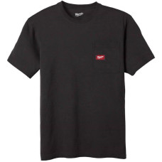 Купити Футболка MILWAUKEE WTSSBL-XXL, з карманом та коротким рукавом, чорна, (розмір XXL). Офіційний магазин Мілвокі Україна, фірмова гарантія з доставкою по Украіні