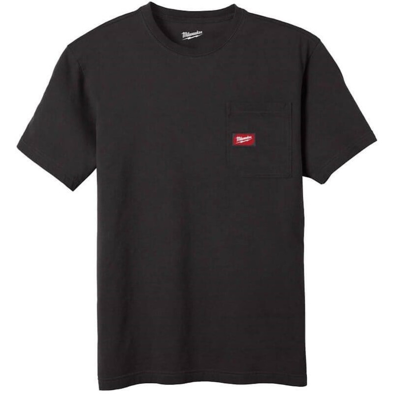 Купити Футболка MILWAUKEE WTSSBL-XXL, з карманом та коротким рукавом, чорна, (розмір XXL). Офіційний магазин Мілвокі Україна, фірмова гарантія з доставкою по Украіні