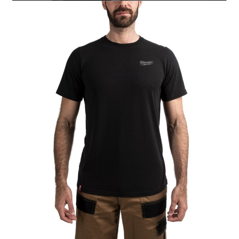 Купити Футболка MILWAUKEE HTSSBL-XL, легка з коротким рукавом, чорна, (розмір XL). Офіційний магазин Мілвокі Україна, фірмова гарантія з доставкою по Украіні