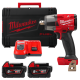 Купити Гайковерт акумуляторний безщітковий 1/2'' MILWAUKEE, M18 FMTIW2P12-502X, 881Нм, з піном (зарядний пристрій M12-18 FC, 2 акумулятори М18 В5 5Аг, кліпса для реміня, HDкейс). Офіційний магазин Мілвокі Україна, фірмова гарантія з доставкою по Украіні