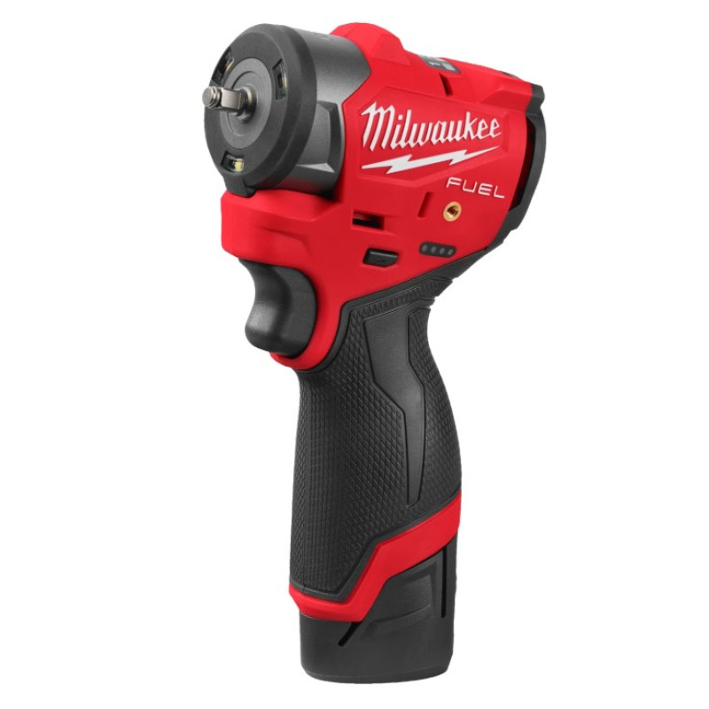 Купити Гайковерт акумуляторний безщітковий 1/4'' MILWAUKEE, M12 FSCIWF14-252X, 136Нм, з кільцем (зарядний пристрій С12 С, 2 акумулятори М12 НВ2.5 2,5Ач, кліпса для ременя, HDкейс). Офіційний магазин Мілвокі Україна, фірмова гарантія з доставкою по Украіні