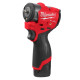 Купити Гайковерт акумуляторний безщітковий 1/4'' MILWAUKEE, M12 FSCIWF14-252X, 136Нм, з кільцем (зарядний пристрій С12 С, 2 акумулятори М12 НВ2.5 2,5Ач, кліпса для ременя, HDкейс). Офіційний магазин Мілвокі Україна, фірмова гарантія з доставкою по Украіні