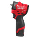 Купити Гайковерт акумуляторний безщітковий 1/4'' MILWAUKEE, M12 FSCIWF14-252X, 136Нм, з кільцем (зарядний пристрій С12 С, 2 акумулятори М12 НВ2.5 2,5Ач, кліпса для ременя, HDкейс). Офіційний магазин Мілвокі Україна, фірмова гарантія з доставкою по Украіні