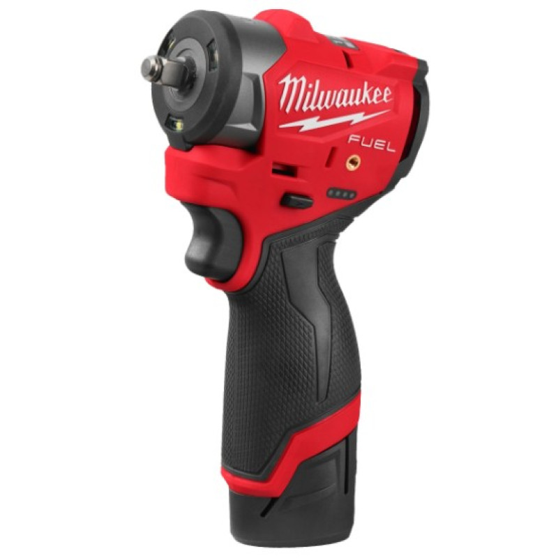 Купити Гайковерт акумуляторний 3/8'' MILWAUKEE з кільцем M12 FSCIWF38-252X, 305Нм (зарядний пристрій, 2 акум. Х 2,5Аг, HDкейс). Офіційний магазин Мілвокі Україна, фірмова гарантія з доставкою по Украіні