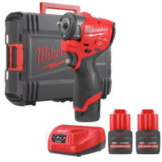 Купити Гайковерт акумуляторний 3/8'' MILWAUKEE з кільцем M12 FSCIWF38-252X, 305Нм (зарядний пристрій, 2 акум. Х 2,5Аг, HDкейс). Офіційний магазин Мілвокі Україна, фірмова гарантія з доставкою по Украіні