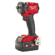 Купити Гайковерт акумуляторний безщітковий 1/2'' MILWAUKEE, M18 FIW2F12-502Х, 339Нм, з кільцем (зарядний пристрій M12-18 FC, 2 акумулятори М18 В5 5 Аг, кліпса для реміня, HDкейс). Офіційний магазин Мілвокі Україна, фірмова гарантія з доставкою по Украіні