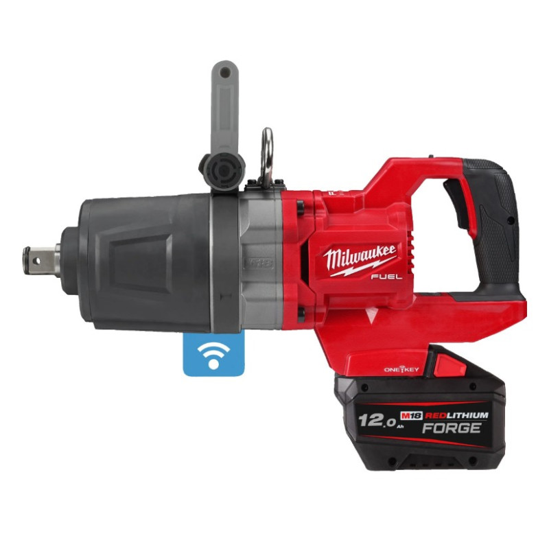 Купити Гайковерт акумуляторний безщітковий 1'' MILWAUKEE, M18 ONEFHIWF1DS-121C, 2711Нм (зарядний пристрій M12-18 FC, 1 акумулятор FB12 12 Аг, кейс). Офіційний магазин Мілвокі Україна, фірмова гарантія з доставкою по Украіні