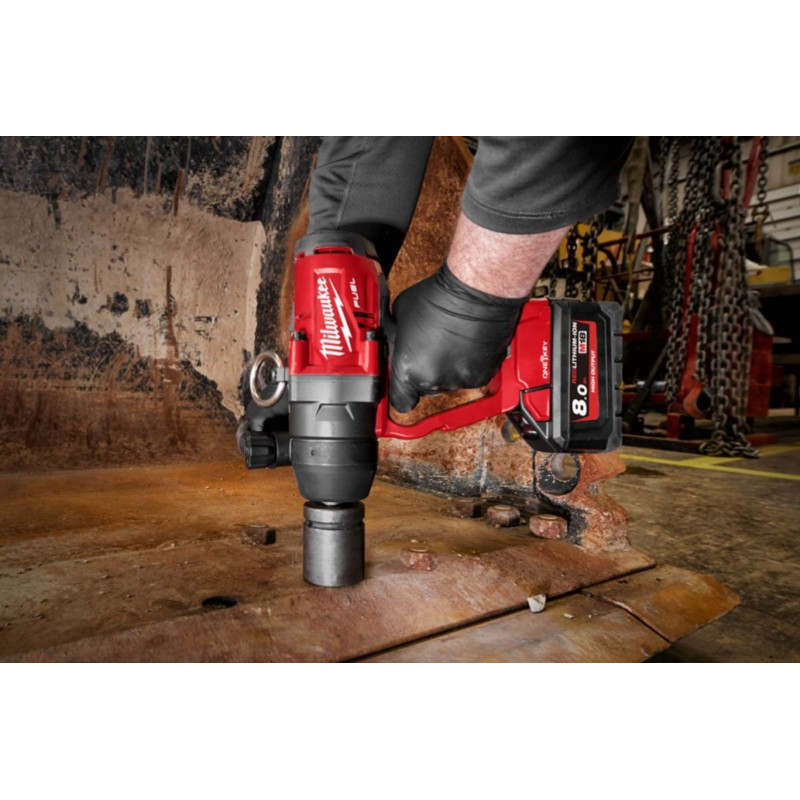 Купити Гайковерт акумуляторний безщітковий 1'' MILWAUKEE, M18 ONEFHIWF1-0X, 2400Нм, з кільцем (каркас, HD кейс). Офіційний магазин Мілвокі Україна, фірмова гарантія з доставкою по Украіні