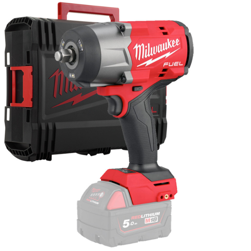 Купити Гайковерт акумуляторний безщітковий 1/2'' MILWAUKEE, M18 FHIW2F12-0Х, 2034Нм, з кільцем (каркас, HDкейс). Офіційний магазин Мілвокі Україна, фірмова гарантія з доставкою по Украіні