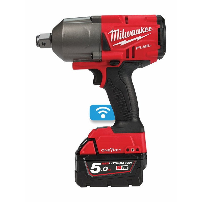 Купити Гайковерт акумуляторний безщітковий 3/4'' MILWAUKEE, M18 ONEFHIWF34-502X, 2034Нм, з кільцем (зарядний пристрій M12-18 FC, 2 акумулятори М18 В5 5Аг, HDкейс). Офіційний магазин Мілвокі Україна, фірмова гарантія з доставкою по Украіні