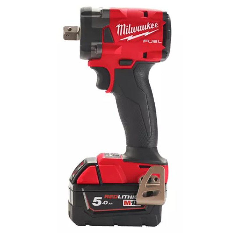 Купити Гайковерт акумуляторний безщітковий 1/2'' MILWAUKEE, M18 FIW2P12-502X, 339Нм, з піном (зарядний пристрій M12-18 FC, 2 акумулятори М18 В5 5Аг, кліпса для реміня, HDкейс). Офіційний магазин Мілвокі Україна, фірмова гарантія з доставкою по Украіні
