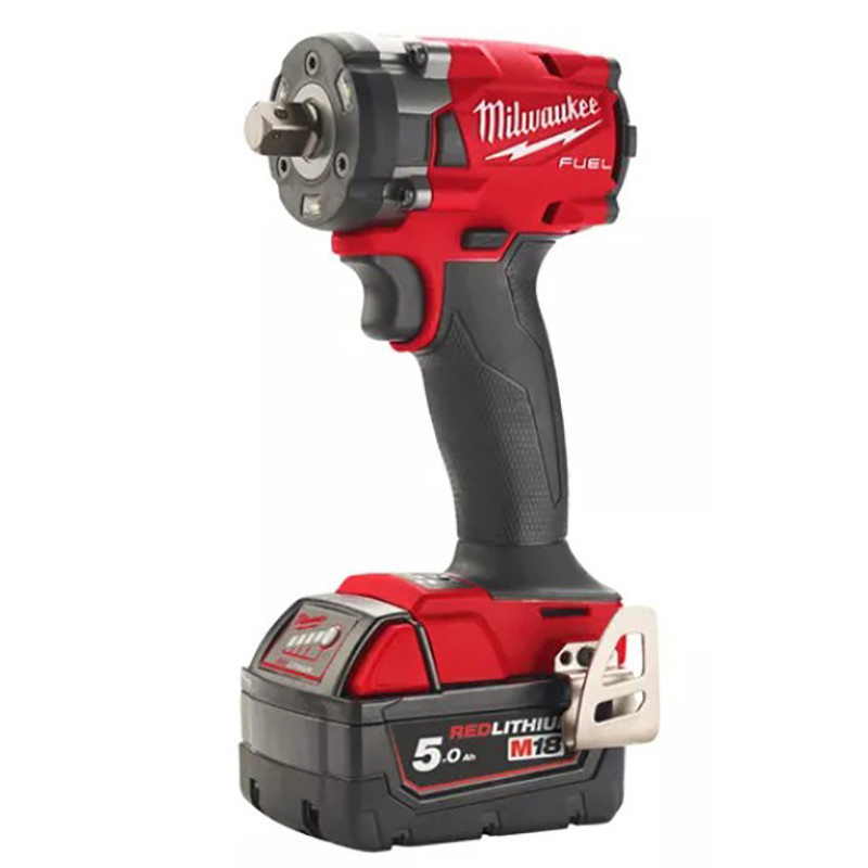 Купити Гайковерт акумуляторний безщітковий 1/2'' MILWAUKEE, M18 FIW2P12-502X, 339Нм, з піном (зарядний пристрій M12-18 FC, 2 акумулятори М18 В5 5Аг, кліпса для реміня, HDкейс). Офіційний магазин Мілвокі Україна, фірмова гарантія з доставкою по Украіні