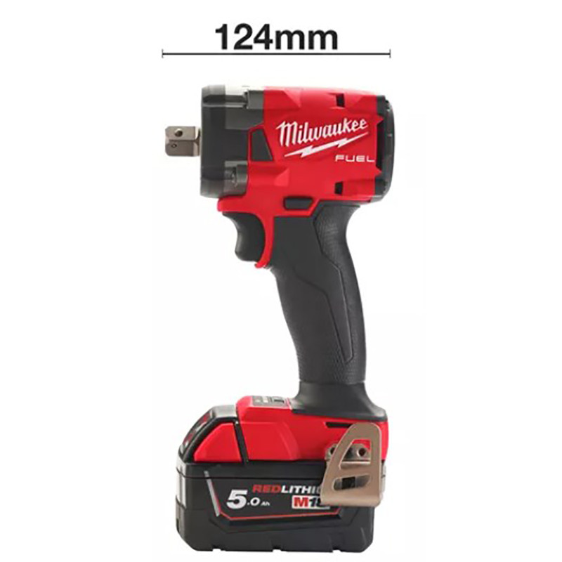 Купити Гайковерт акумуляторний безщітковий 1/2'' MILWAUKEE, M18 FIW2P12-502X, 339Нм, з піном (зарядний пристрій M12-18 FC, 2 акумулятори М18 В5 5Аг, кліпса для реміня, HDкейс). Офіційний магазин Мілвокі Україна, фірмова гарантія з доставкою по Украіні