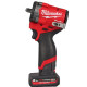Купити Гайковерт акумуляторний безщітковий 3/8'' MILWAUKEE, M12 FCIWF38G3-502X, 745Нм, з кільцем (зарядний пристрій С12 С, 2 акумулятори М12 НВ5 5Ач, кліпса на пояс, HDкейс). Офіційний магазин Мілвокі Україна, фірмова гарантія з доставкою по Украіні