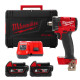 Купити Гайковерт акумуляторний безщітковий 1/2'' MILWAUKEE, M18 FIW2P12-502X, 339Нм, з піном (зарядний пристрій M12-18 FC, 2 акумулятори М18 В5 5Аг, кліпса для реміня, HDкейс). Офіційний магазин Мілвокі Україна, фірмова гарантія з доставкою по Украіні