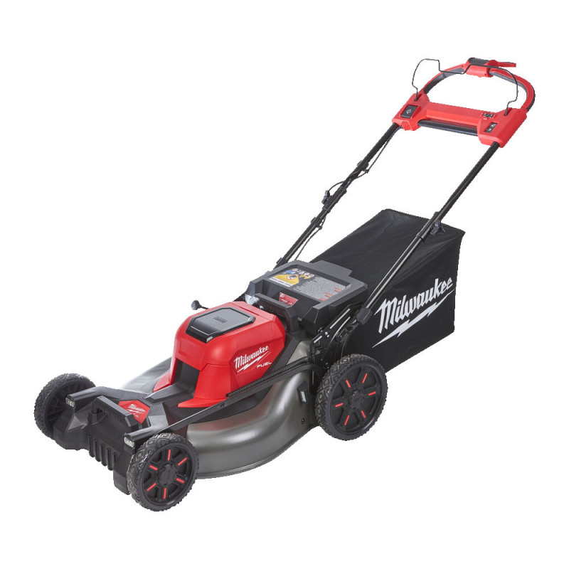Купити Газонокосарка акумуляторна безщіткова самохідна MILWAUKEE, M18F2LM53-122 (2х18В), 53см (зарядний пристрій M18 DBSC, 2 акумулятори М18 FB12 12Аг, картонне пакування). Офіційний магазин Мілвокі Україна, фірмова гарантія з доставкою по Украіні