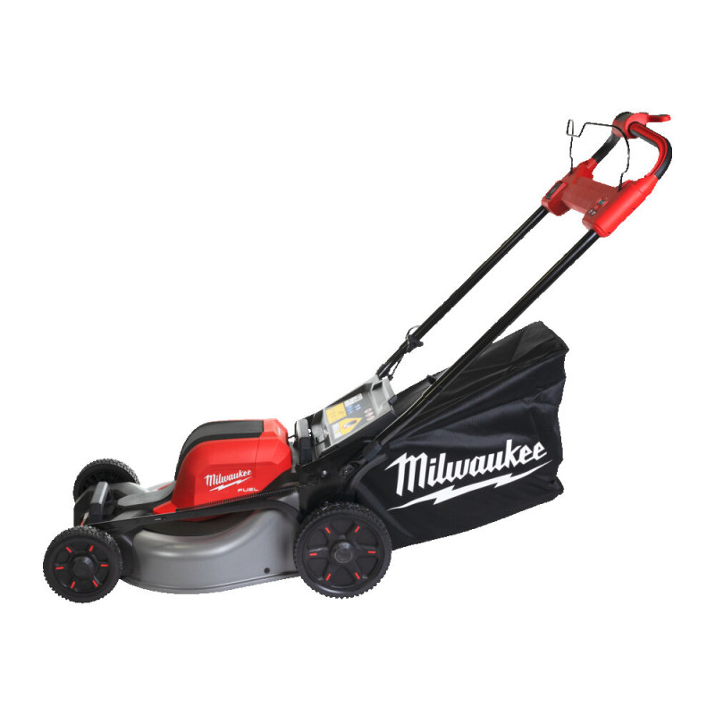 Купити Газонокосарка акумуляторна безщіткова самохідна MILWAUKEE, M18 F2LM46-802 (2х18В), 46см (зарядний пристрій M18 DBSC, 2 акумулятори M18 FB8 8Аг, картонне пакування). Офіційний магазин Мілвокі Україна, фірмова гарантія з доставкою по Украіні