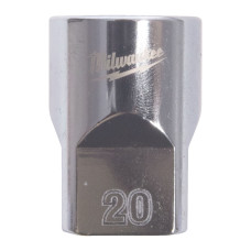 Купити Головка торцева хромована 1/2'' MILWAUKEE, (зірочка 12 гранн.), 20мм. Офіційний магазин Мілвокі Україна, фірмова гарантія з доставкою по Украіні