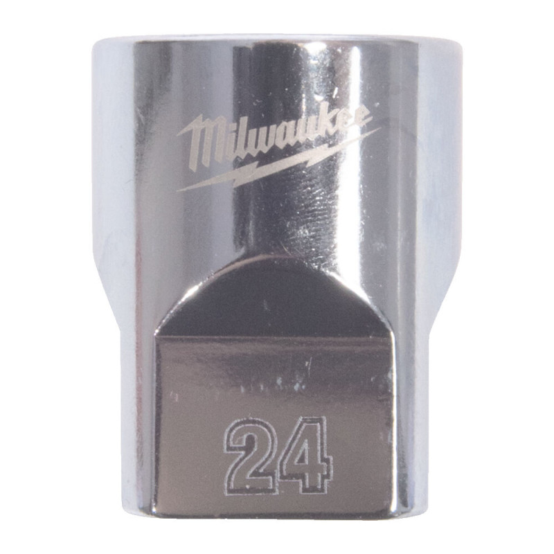 Купити Головка торцева хромована 1/2'' MILWAUKEE, (зірочка 12 гранн.), 24мм. Офіційний магазин Мілвокі Україна, фірмова гарантія з доставкою по Украіні